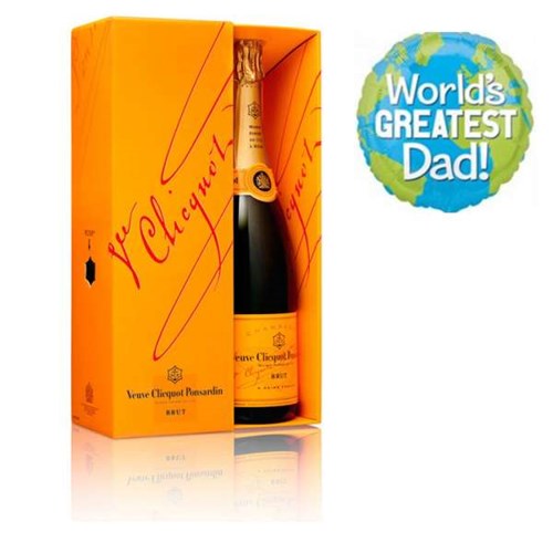 Veuve Clicquot Yellow Label Brut and Fathers day Balloon